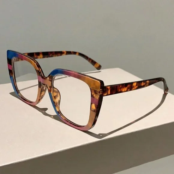 New in Box Women's Multicolor, Cat-Eye Fashion Frames - Picture 2 of 3